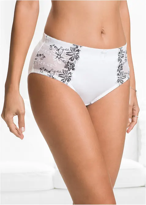 Shape-truse med delikat broderi (2-pack), bonprix