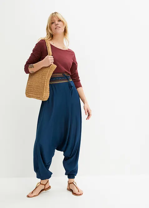 Langermet topp i 100% bomull, bonprix