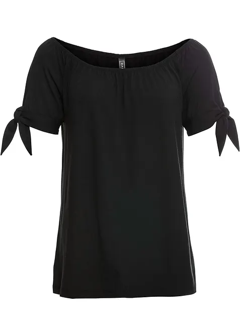 Off shoulder-topp med knyting, bonprix