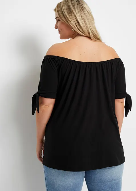 Off shoulder-topp med knyting, bonprix