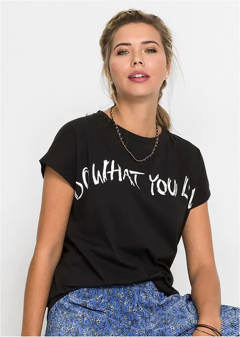 Oversized topp i 100% bomull, bonprix