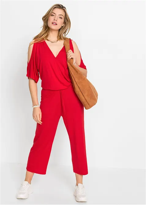 Jumpsuit i lett viskosejersey, bonprix