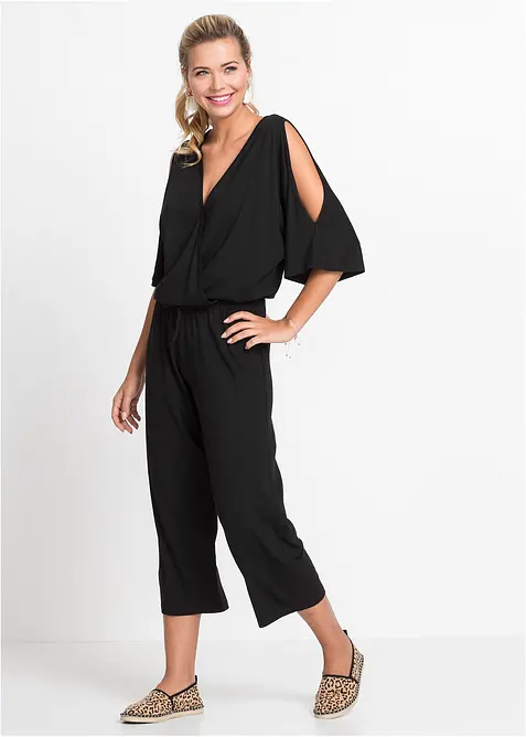 Jumpsuit i lett viskosejersey, bonprix