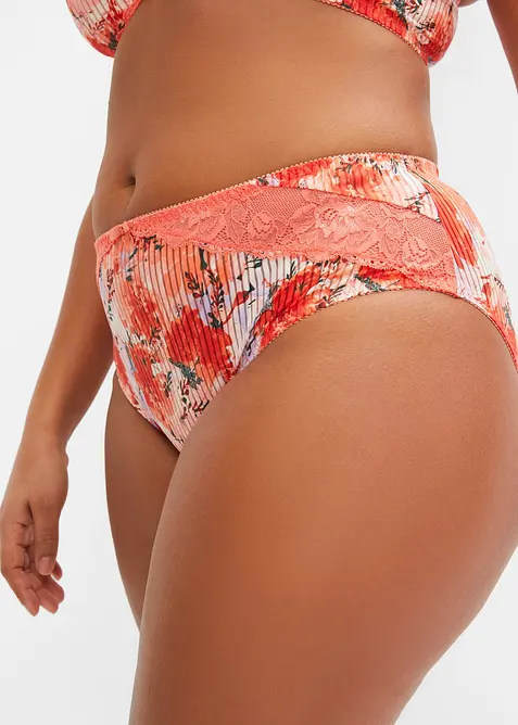 Truse med h&oslash;y midje og blonder, bonprix