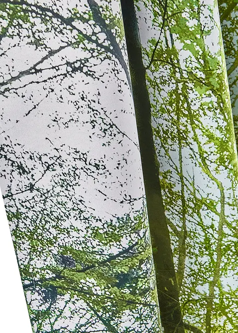 Mørkleggingsgardin med skog-motiv (1-pack), bonprix