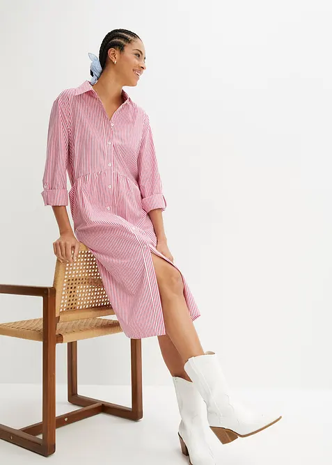 Skjortekjole med stripemønster, bonprix