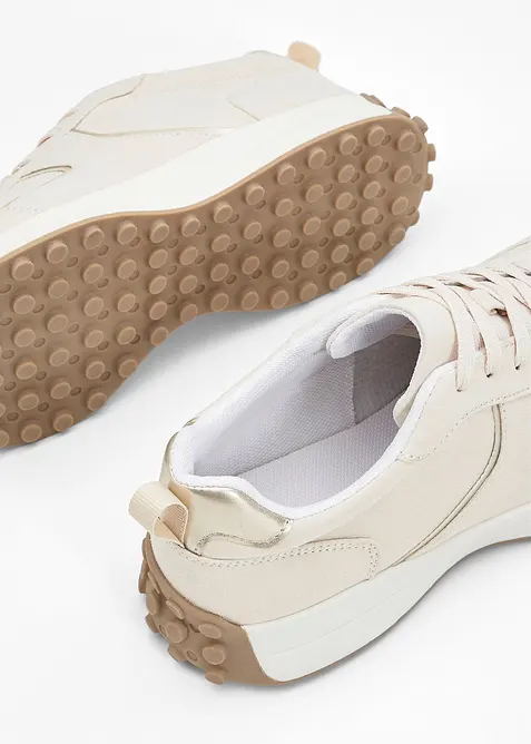 Sneakers med metallic-detaljer, bonprix