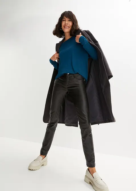 Langermet topp i myk viskosemiks, bonprix