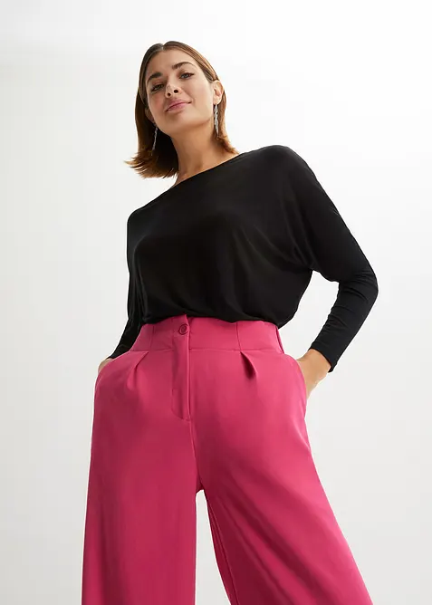 Langermet topp i myk viskosemiks, bonprix