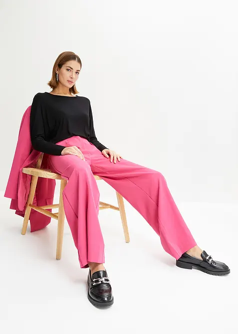 Langermet topp i myk viskosemiks, bonprix