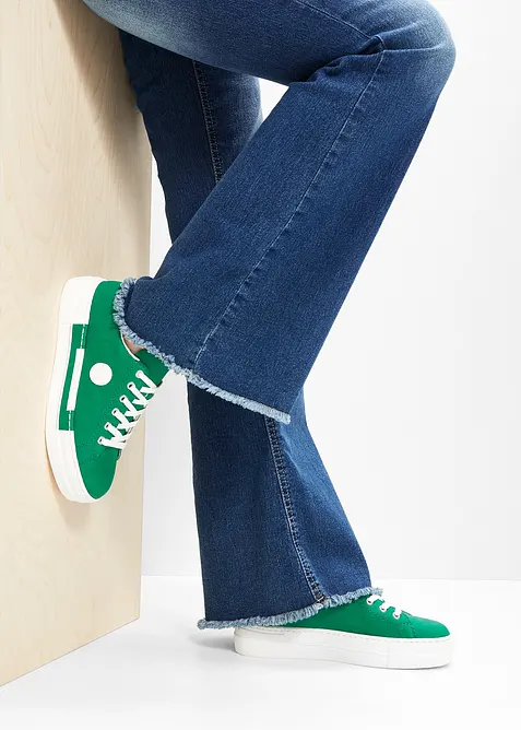 Komfort-plat&aring;sneakers fra Rieker med lett s&aring;le, Rieker