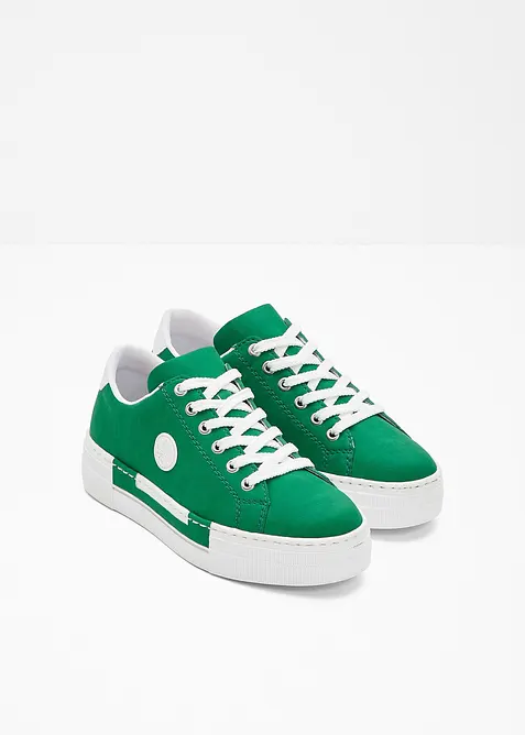 Komfort-plat&aring;sneakers fra Rieker med lett s&aring;le, Rieker