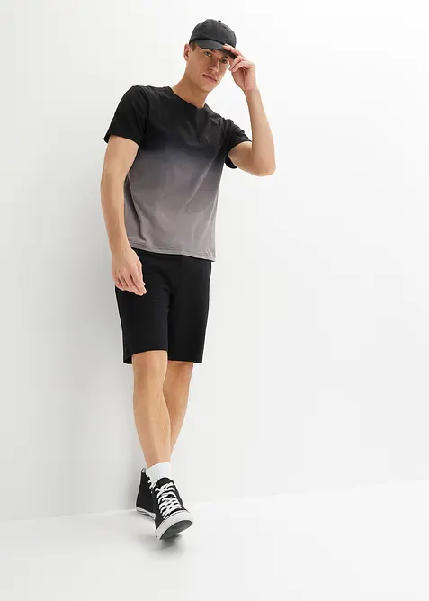 T-skjorte og sweat bermudashorts i 100% bomull (2-delt sett), bonprix