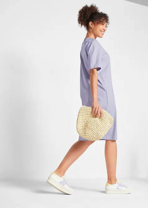 Oversized T-skjortekjole i 100% bomull (2-pack), bonprix