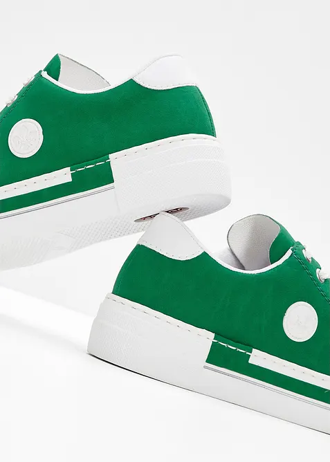 Komfort-plat&aring;sneakers fra Rieker med lett s&aring;le, Rieker
