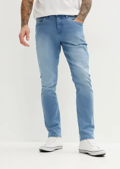 Slim fit-jeans i lett materiale med stretch, Straight, bonprix