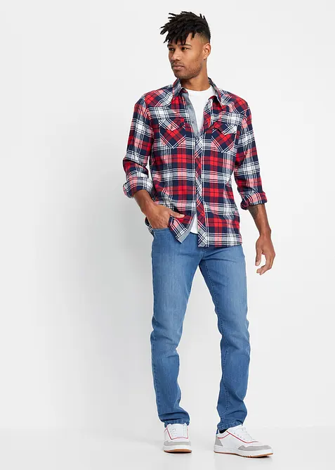 Slim fit-jeans i lett materiale med stretch, Straight, bonprix