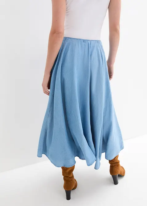 Denimskjørt, High Waist, komfortlinning, bonprix