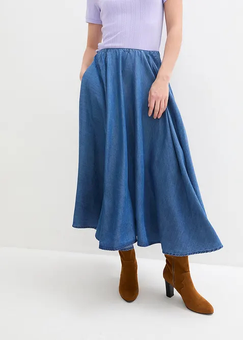 Denimskj&oslash;rt, High Waist, komfortlinning, bonprix