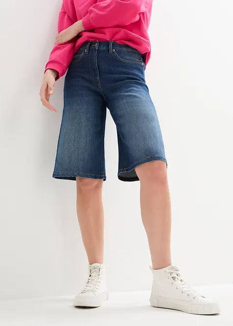 Bermudashorts i denim, High Waist, komfortlinning, bonprix