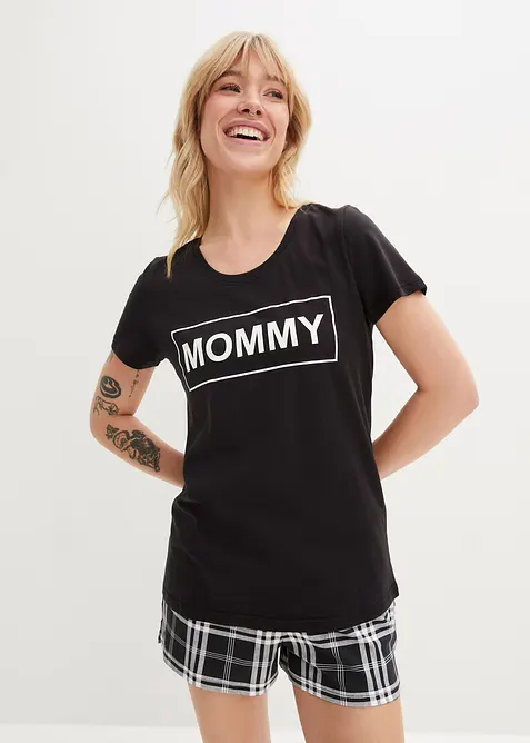 Kort pyjamas i 100% bomull, bonprix