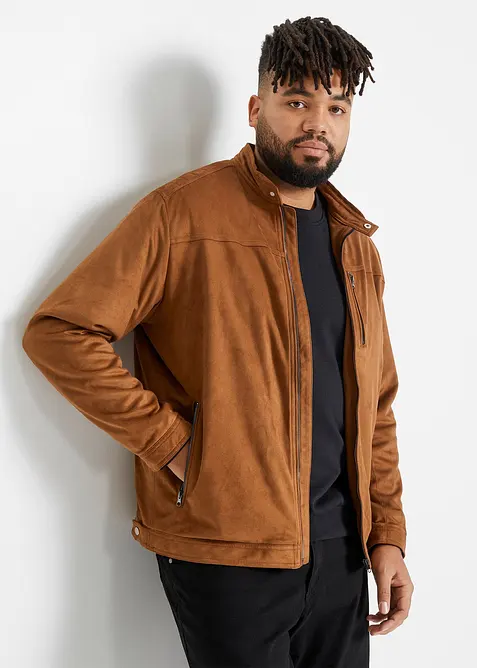 Jakke i imitert semsket skinn, bonprix