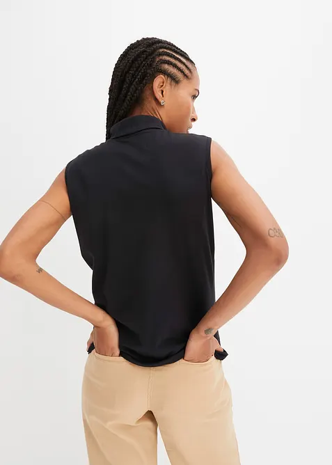 Topp med turtleneck av &oslash;kologisk bomull, bonprix