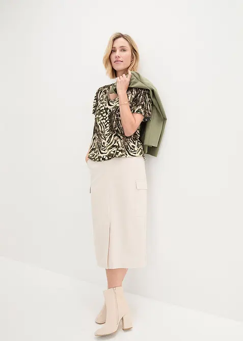 Topp med elastisk linning, bonprix