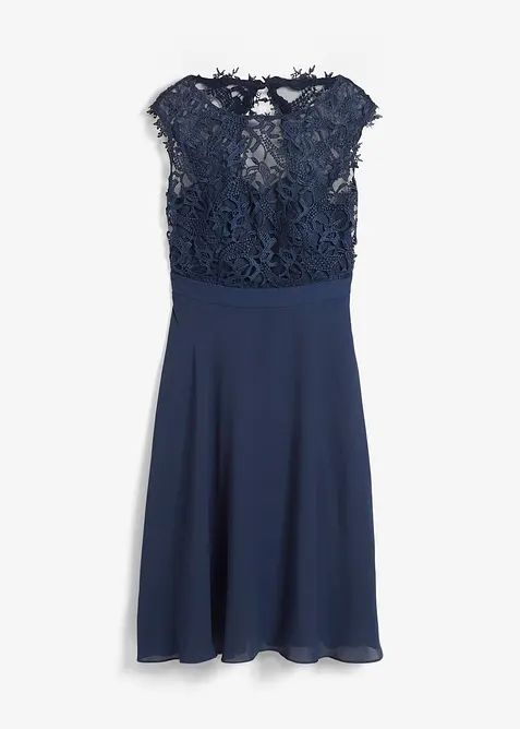 Minikjole med blonder, bonprix