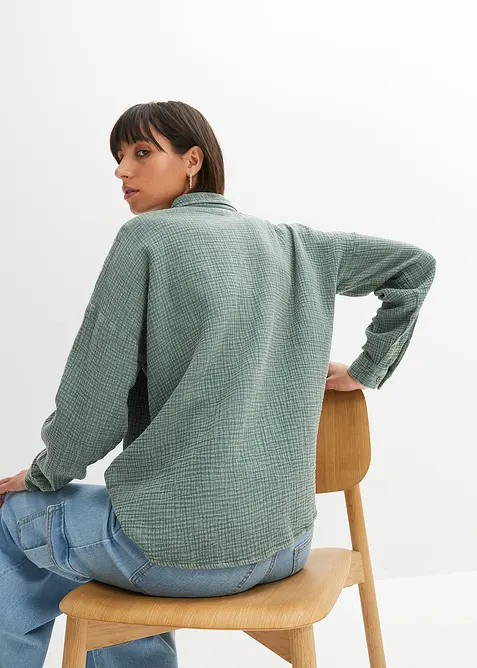 Vid bluse i used look, bonprix