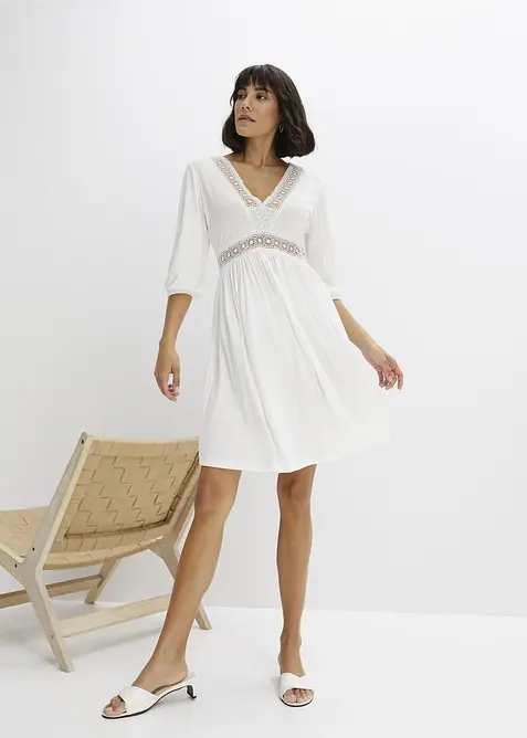 Kjole med blonde, bonprix