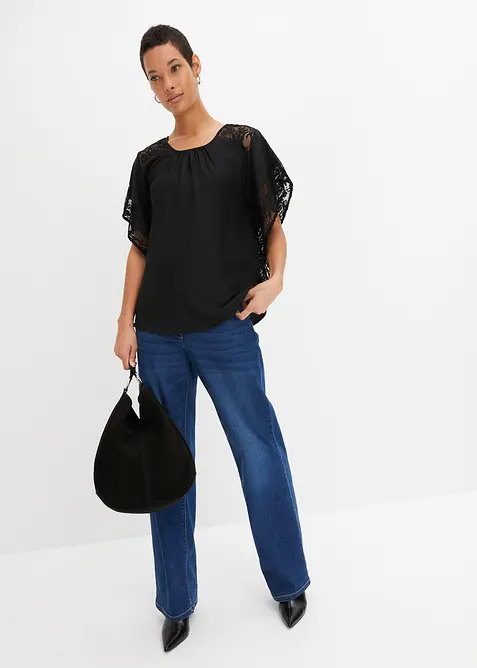 Tunikabluse med applikasjoner, bonprix