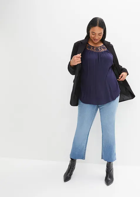 Bluse i 100% viskose, bonprix