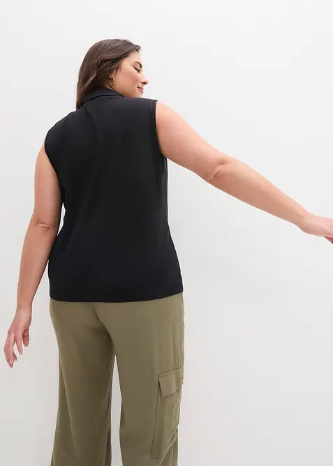 Topp med turtleneck av &oslash;kologisk bomull, bonprix