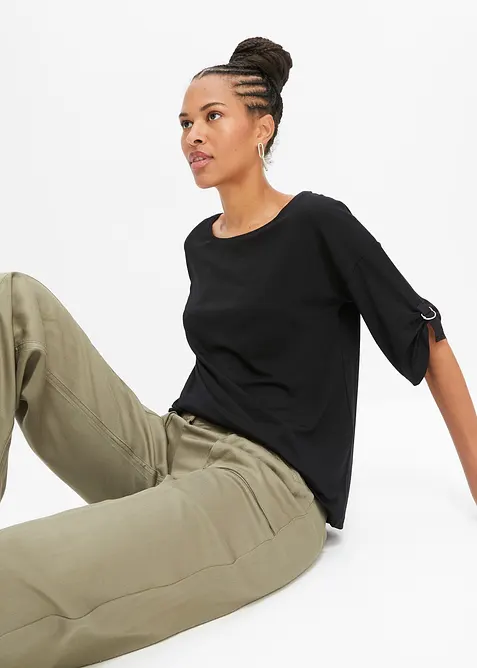 T-skjorte med b&aring;thals, bonprix