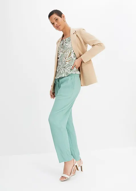 Blusetunika i lett viskose med mønster, bonprix