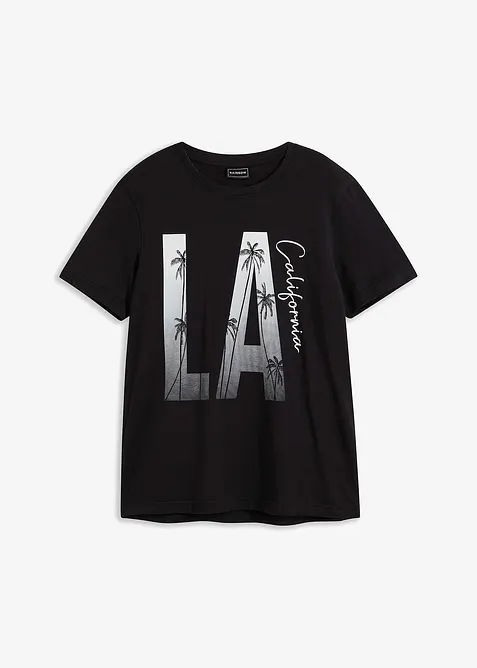 T-skjorte i økologisk bomull, Slim Fit, bonprix