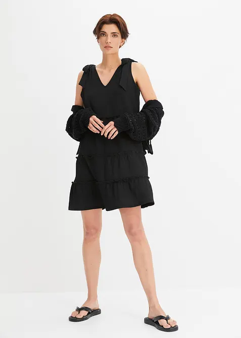 Cardigan  i ren bomull med hullm&oslash;nster, bonprix