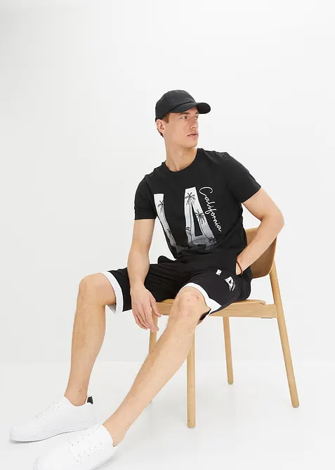 T-skjorte i &oslash;kologisk bomull, Slim Fit, bonprix