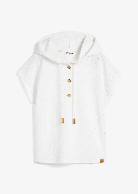 Henley-shirt med hette, bonprix