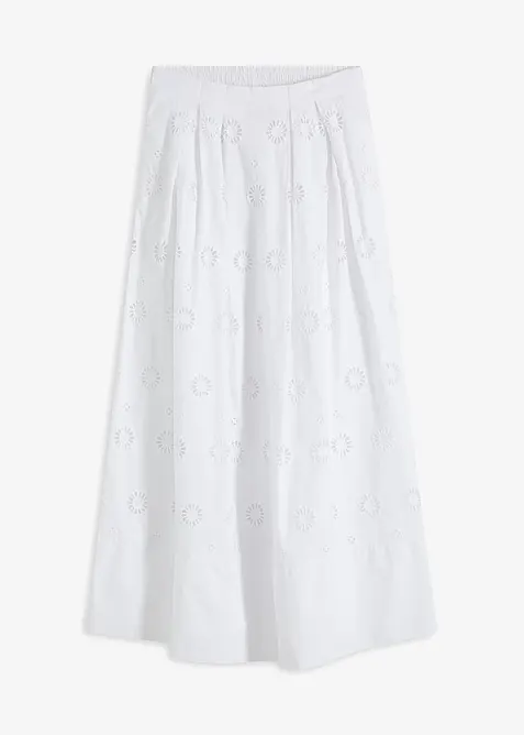 Maxiskjørt av økologisk bomull, bonprix