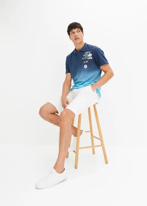 Poloskjorte i 100% bomull med fargegradering, bonprix