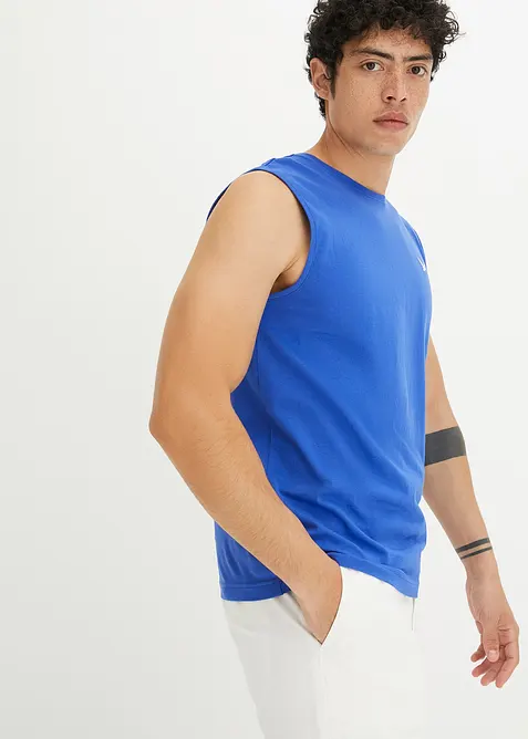 Singlet i 100% økologisk bomull (2-pack), bonprix