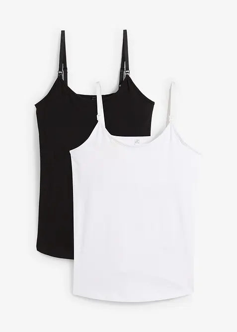 Mamma-/ammetopp i økologisk bomull (2-pack), bonprix