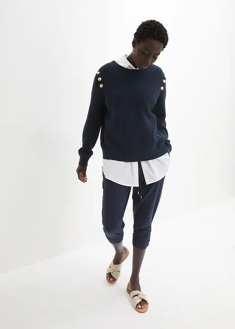 Jerseybukse i bomullsmiks, bonprix