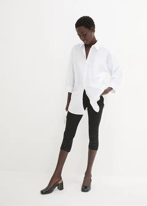 Caprileggings i bomullsmiks, bonprix