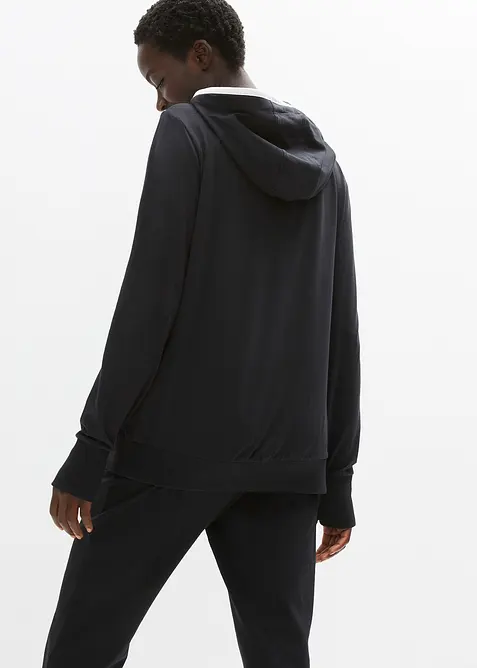 Jakke i sweatshirtmateriale med bomull og stretch, bonprix