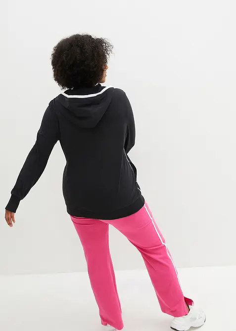 Jakke i sweatshirtmateriale med bomull og stretch, bonprix