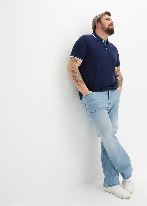 Piké-poloskjorte i 100% bomull (2-pack), bonprix