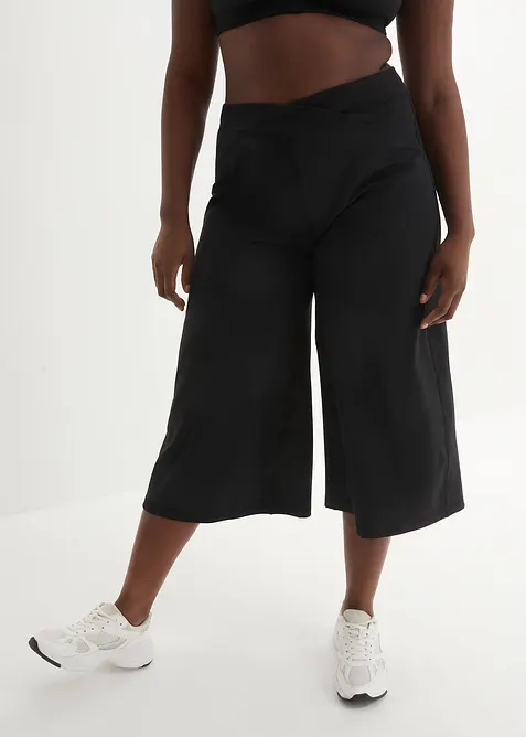 Treningsbukse i culottestil, hurtigt&oslash;rkende materiale, bonprix